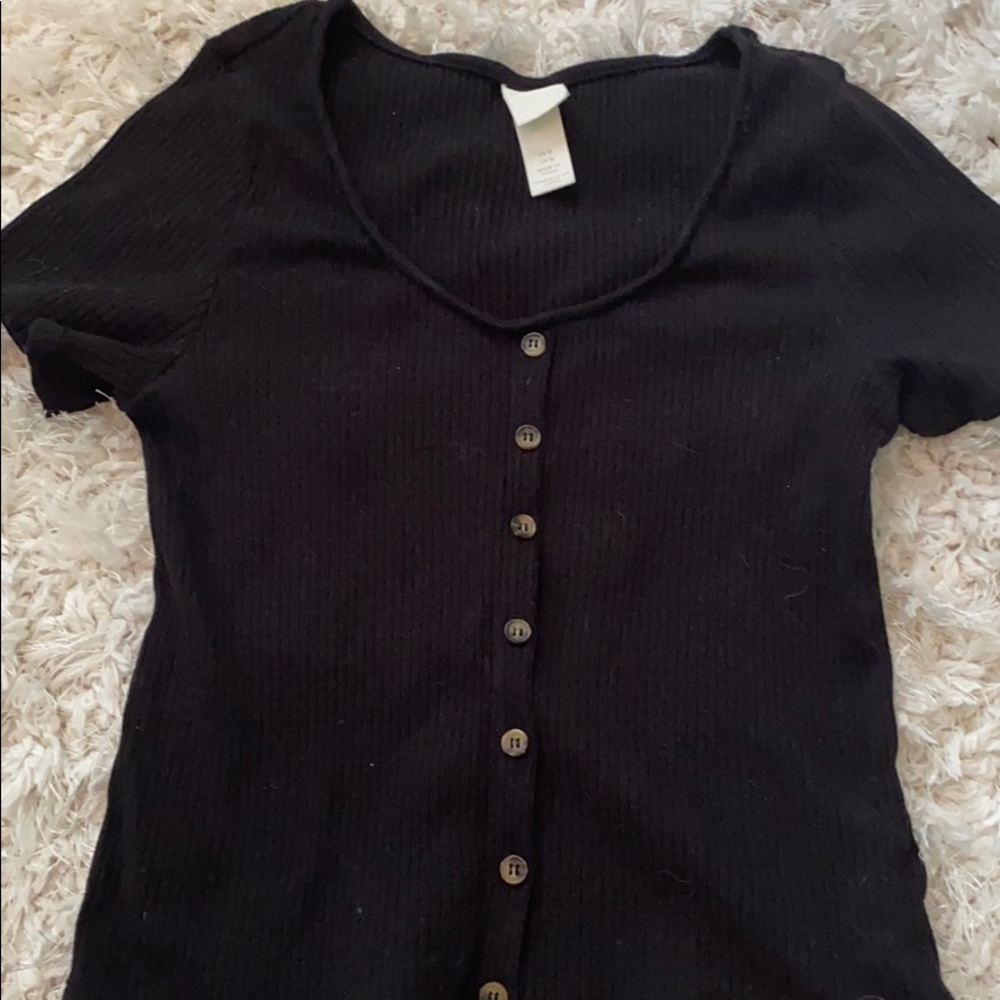 H&M Button Down Crop Top